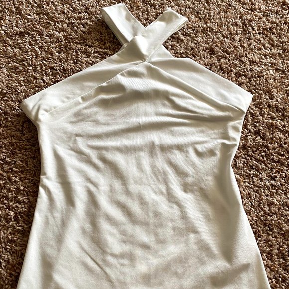 SHEIN Tops - White Cross Tank Top